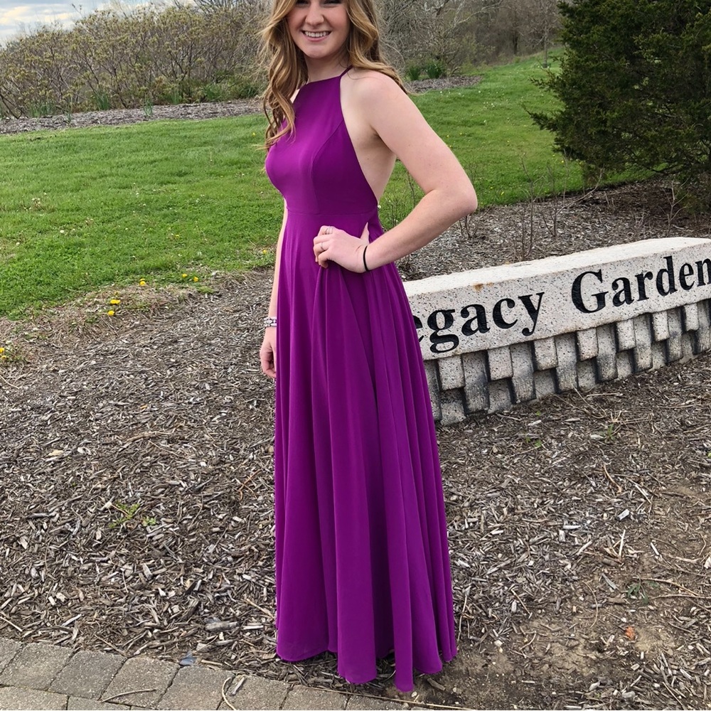 Lulu’s Mythical Kind of Love Magenta Maxi Bridesmaid/Prom/Formal Dress